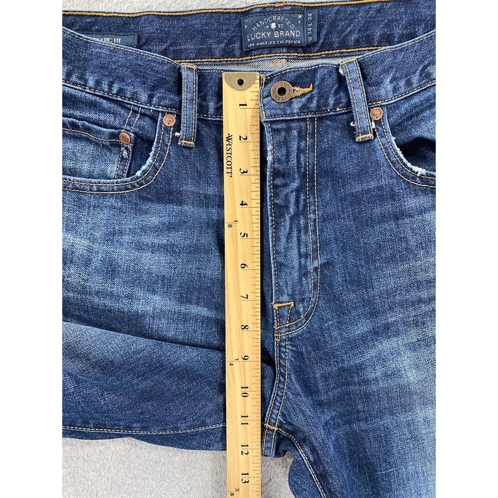 Lucky Brand Men's Denim Jeans 410 Athletic Slim Blue Size 34x30 Dark Wash - Picture 3 of 10